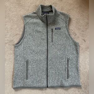 Patagonia Light Gray Fleece Vest with Label
